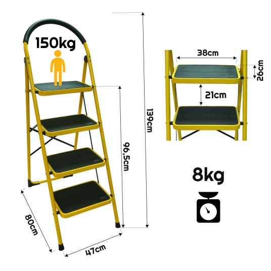 4-STOPNIOWA DRABINA DOMOWA