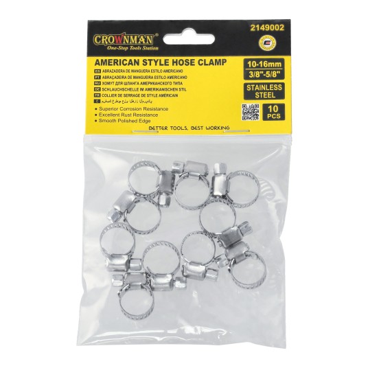 AMERYKAŃSKA OPASKA ZACISKOWA 3/8X5/8/10X16MM