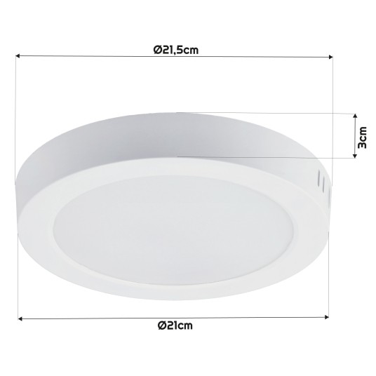 DOWNLIGHT N/T FADO-R PC 18W NW BIAŁY