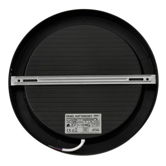 DOWNLIGHT N/T FADO-R PC 24W NW CZARNY