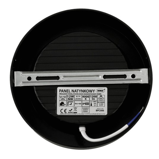 DOWNLIGHT N/T FADO-R PC 6W NW CZARNY