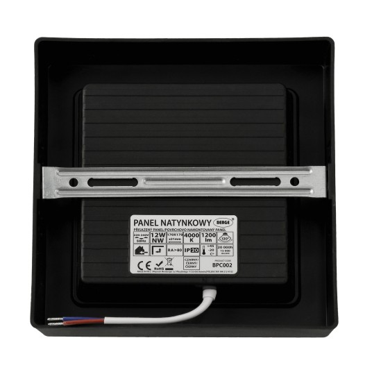 DOWNLIGHT N/T FADO-S PC 12W NW CZARNY