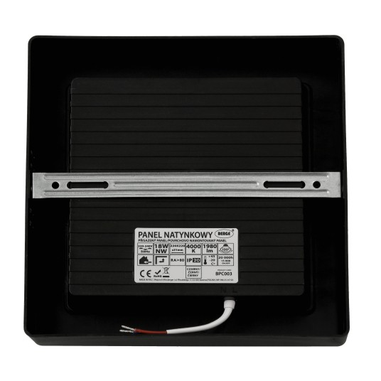 DOWNLIGHT N/T FADO-S PC 18W NW CZARNA