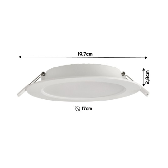 DOWNLIGHT P/T VIGO-R PC 12W NW BIAŁY