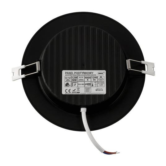 DOWNLIGHT P/T VIGO-R PC 12W NW CZARNY