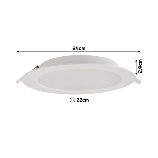 DOWNLIGHT P/T VIGO-R PC 18W NW BIAŁY