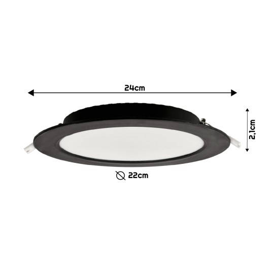 DOWNLIGHT P/T VIGO-R PC 18W NW CZARNY