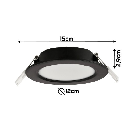 DOWNLIGHT P/T VIGO-R PC 6W NW CZARNY