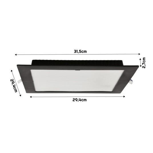 DOWNLIGHT P/T VIGO-S PC 24W NW CZARNY