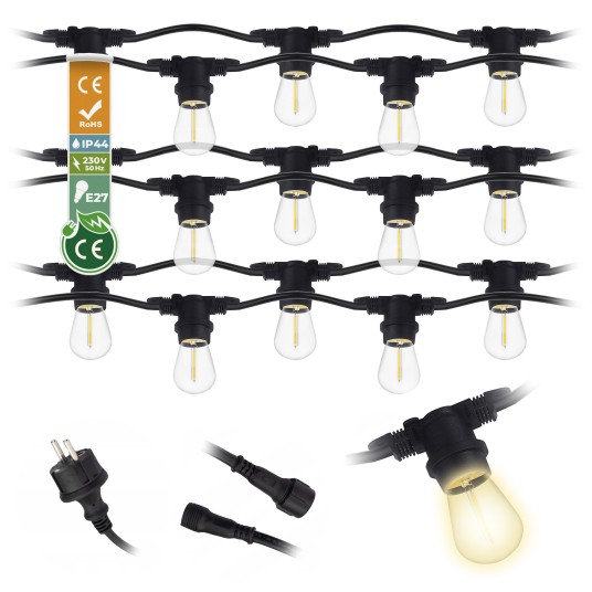 GIRLANDA 15M +30 ŻARÓWEK