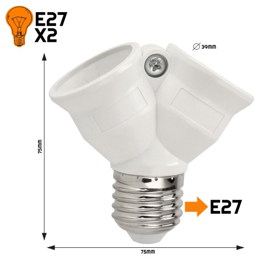 GNIAZDO REDUKCJA E27-2XE27
