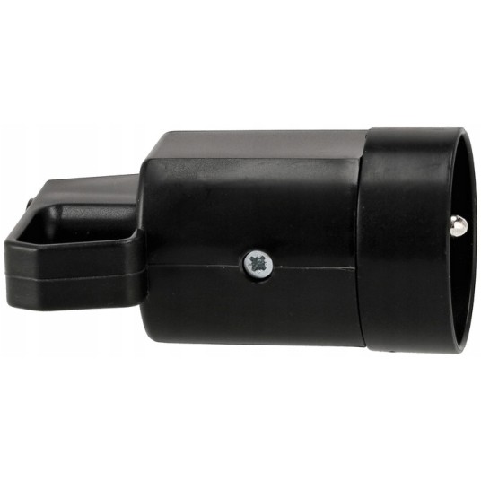 GNIAZDO Z UCHWYTEM 230V CZARNE