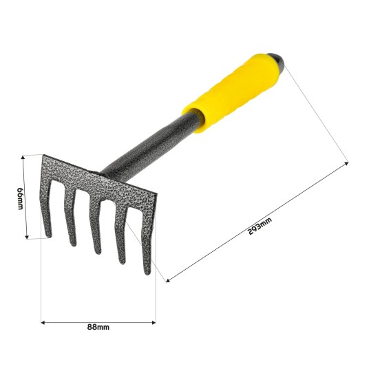 GRABKI 5-ZĘBNE Z PLASTIKOWĄ RĄCZKĄ