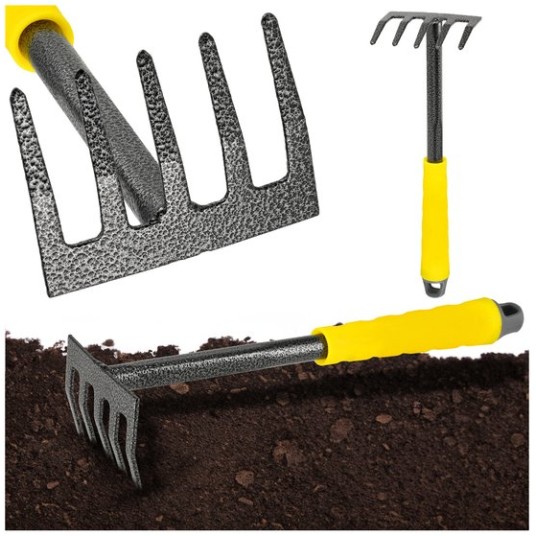 GRABKI 5-ZĘBNE Z PLASTIKOWĄ RĄCZKĄ