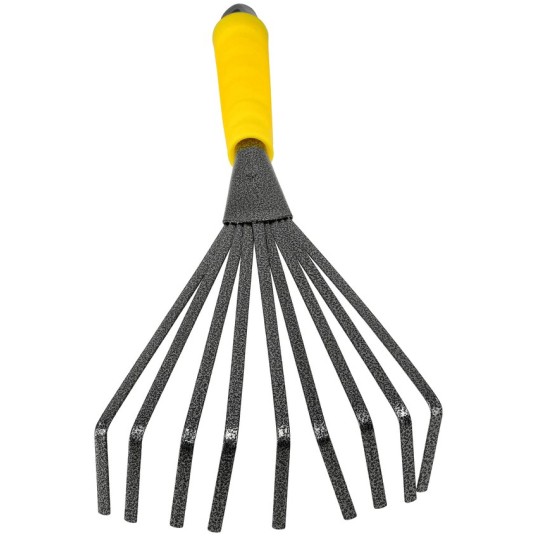 GRABKI 9-ZĘBNE WACHLARZOWE Z PLASTIKOWĄ RĄCZKĄ