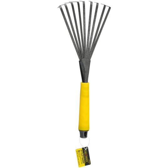 GRABKI 9-ZĘBNE WACHLARZOWE Z PLASTIKOWĄ RĄCZKĄ