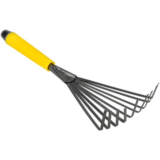 GRABKI 9-ZĘBNE WACHLARZOWE Z PLASTIKOWĄ RĄCZKĄ