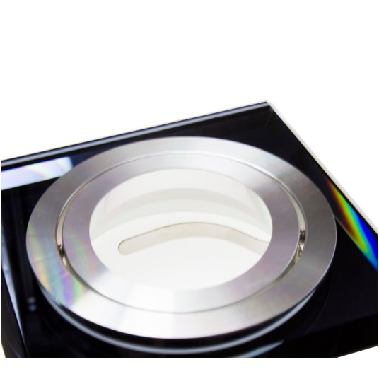 GUFI-S PIERŚCIEŃ SZKLANY RUCHOMY CZARNY