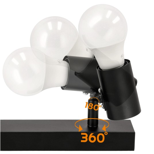 KINKIET VIKI 2XE27 CZARNY