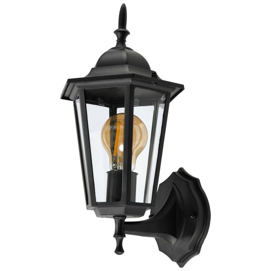 LAMPA ELEWACYJNA RETRO-D 1XE27 CZARNA