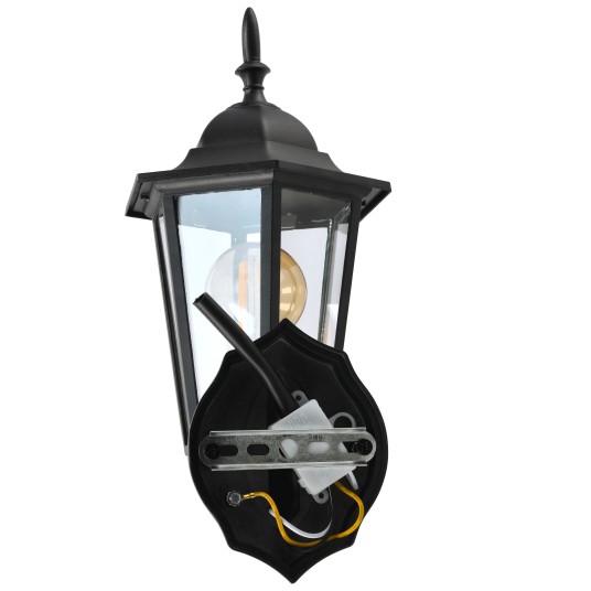 LAMPA ELEWACYJNA RETRO-D 1XE27 CZARNA