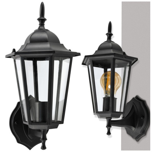 LAMPA ELEWACYJNA RETRO-D 1XE27 CZARNA