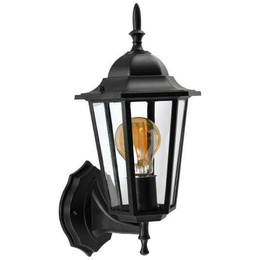 LAMPA ELEWACYJNA RETRO-D 1XE27 CZARNA
