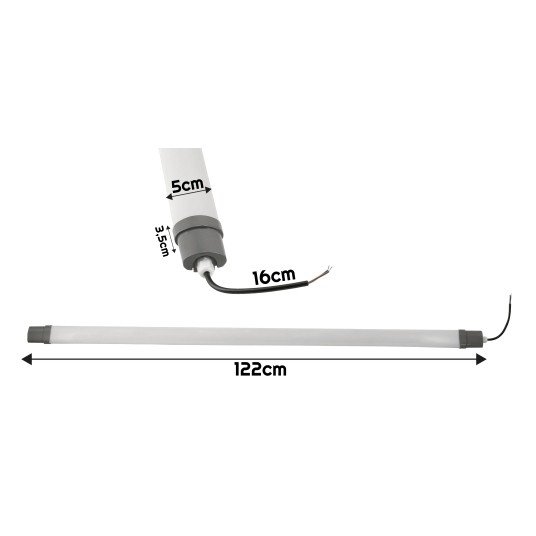 LAMPA LINIOWA LEO LED BLACK 36W 120CM 230V NW