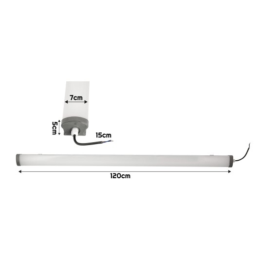 LAMPA LINIOWA LEO LED PRO 60W 120CM 230V NW GRAFIT