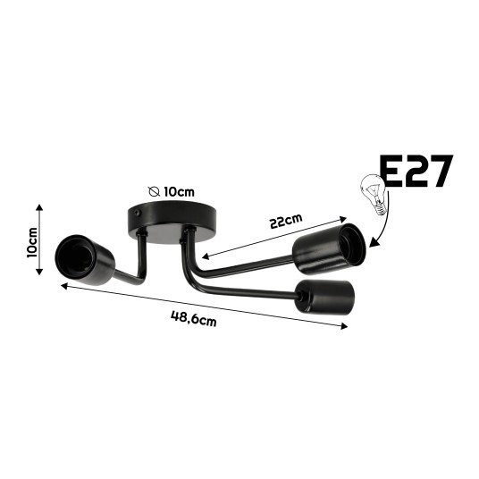 LAMPA LOFT VII 3XE27