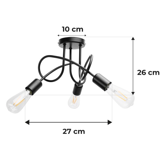 LAMPA LOFT X 3XE27