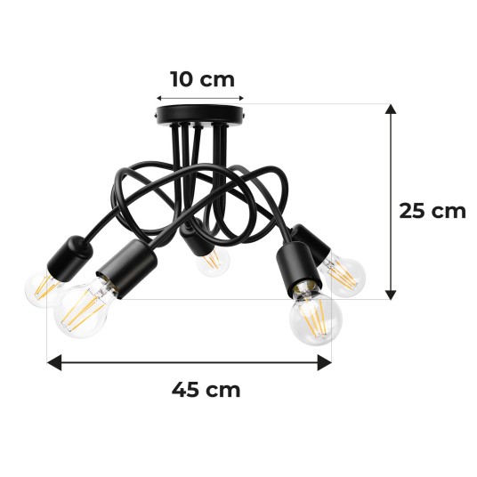 LAMPA LOFT XII 5XE27