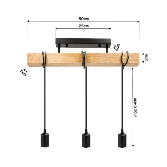 LAMPA LOFT XXI 3XE27