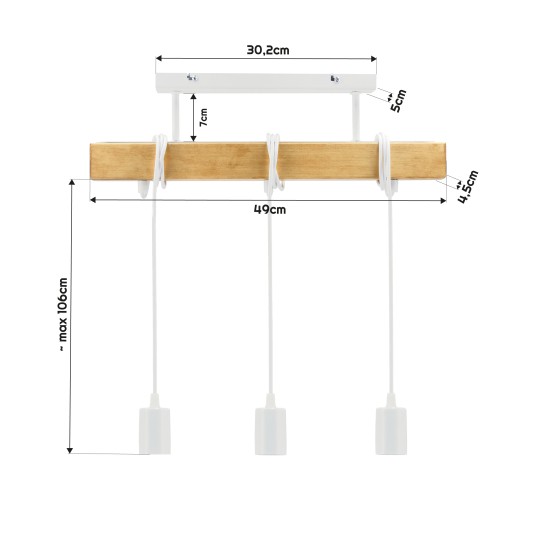 LAMPA LOFT XXII 3XE27