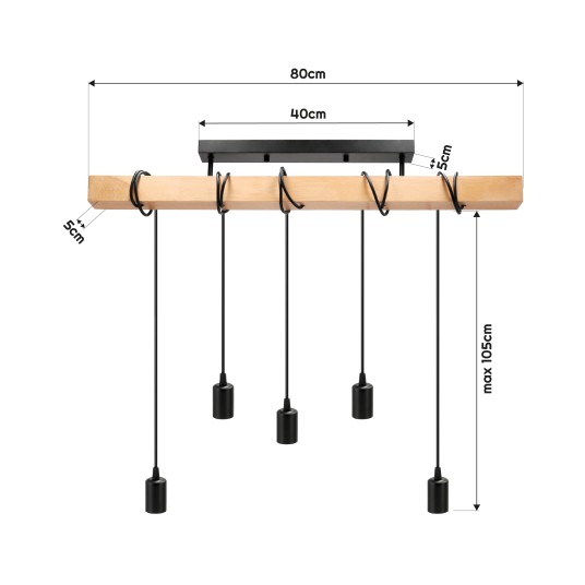 LAMPA LOFT XXIII 5XE27