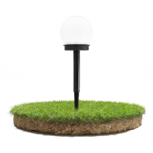 LAMPA SOLARNA KULKA BIAŁA