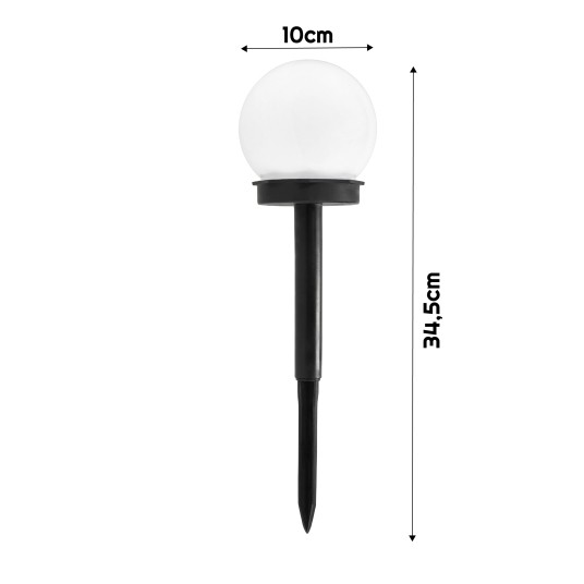 LAMPA SOLARNA KULKA BIAŁA