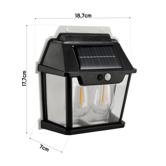 LAMPA SOLARNA SILK X2 PIR IP44