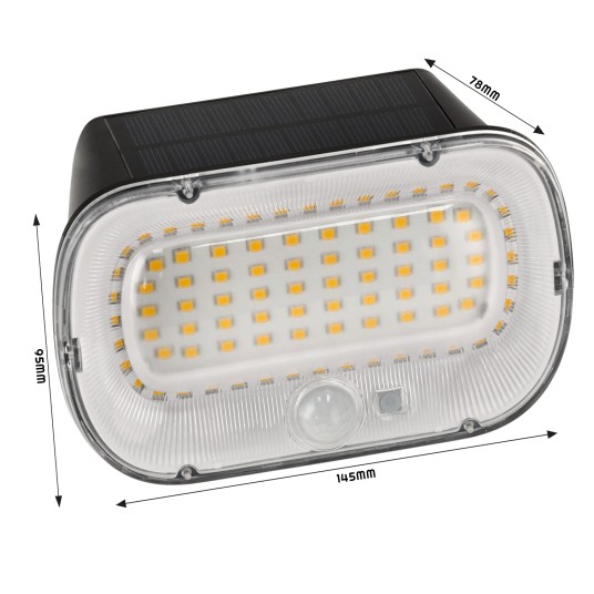 LAMPA SOLARNA ZATOR PIR IP65