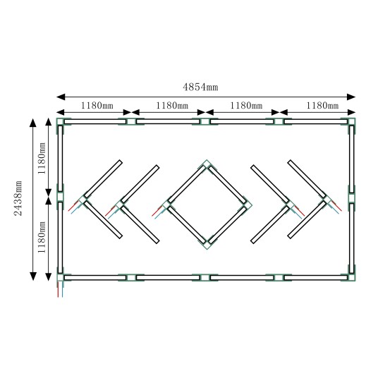 LAMPA WARSZTATOWA LED 210W 2438X4854MM 6500K
