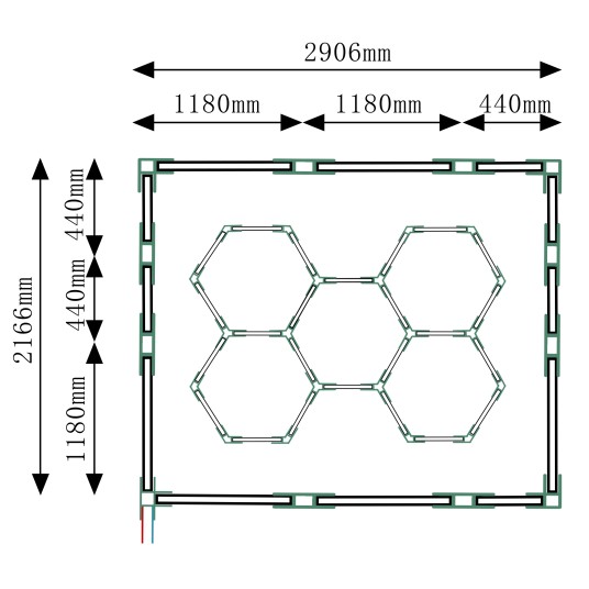 LAMPA WARSZTATOWA LED 310W 2166X2906MM 6500K