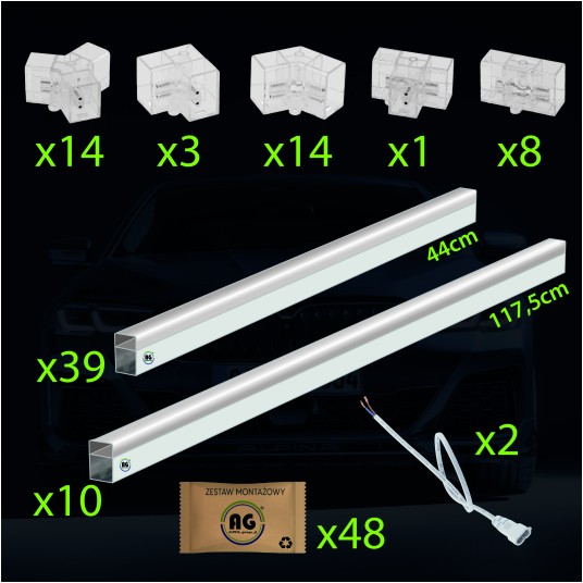 LAMPA WARSZTATOWA LED 450W 2438X4114MM 6500K