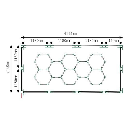 LAMPA WARSZTATOWA LED 450W 2438X4114MM 6500K