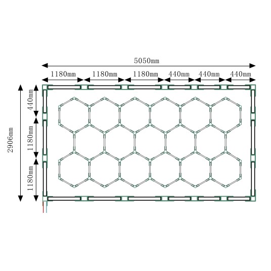 LAMPA WARSZTATOWA LED 750W 2906X5050MM 6500K