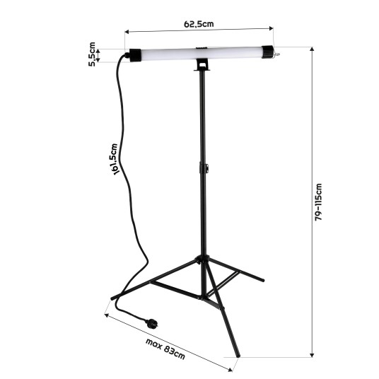 LAMPA WORKSHOP LED NA STATYWIE 20W