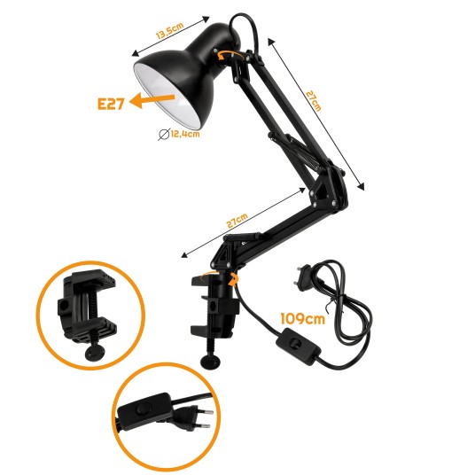 LAMPKA BIURKOWA LIZBONA 1XE27