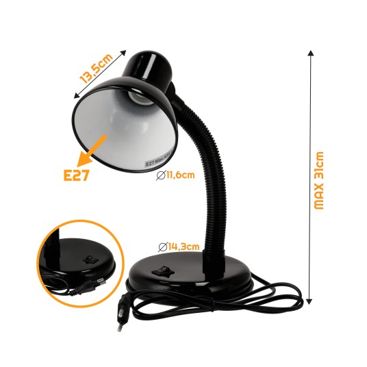 LAMPKA BIURKOWA MADRYT 1XE27