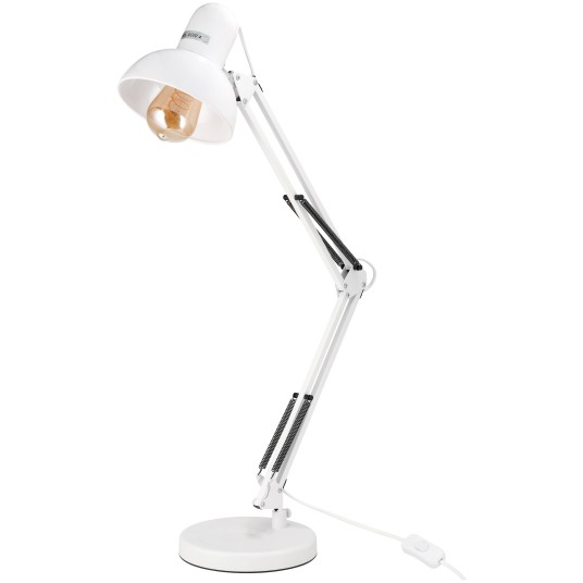 LAMPKA BIURKOWA PRAGA 1XE27 BIAŁA