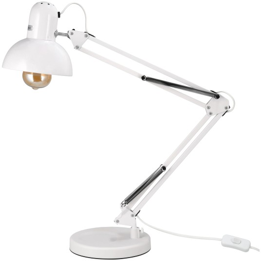 LAMPKA BIURKOWA PRAGA 1XE27 BIAŁA