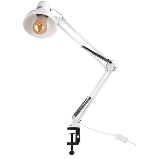 LAMPKA BIURKOWA PRAGA 1XE27 BIAŁA